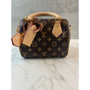 Louis Vuitton Monogram Mini Top Handle Bag Brown Canvas Handbag